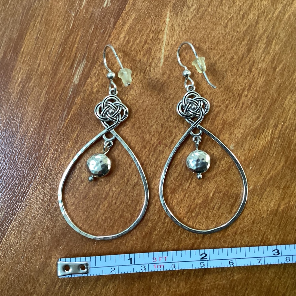 Silver-Tone Dangling/Drop Earrings - image 6
